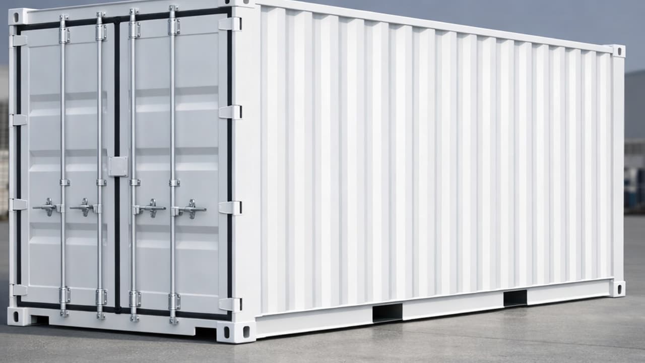 Wit RAL 9016 hygiënisch interieur medische zeecontainer