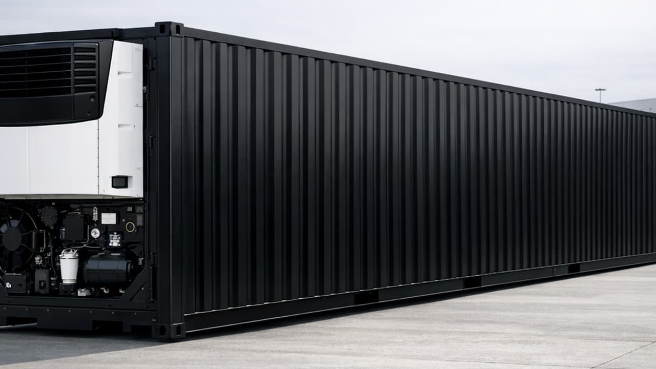 Zwarte koelcontainer RAL 9005 premium mobiele glacières