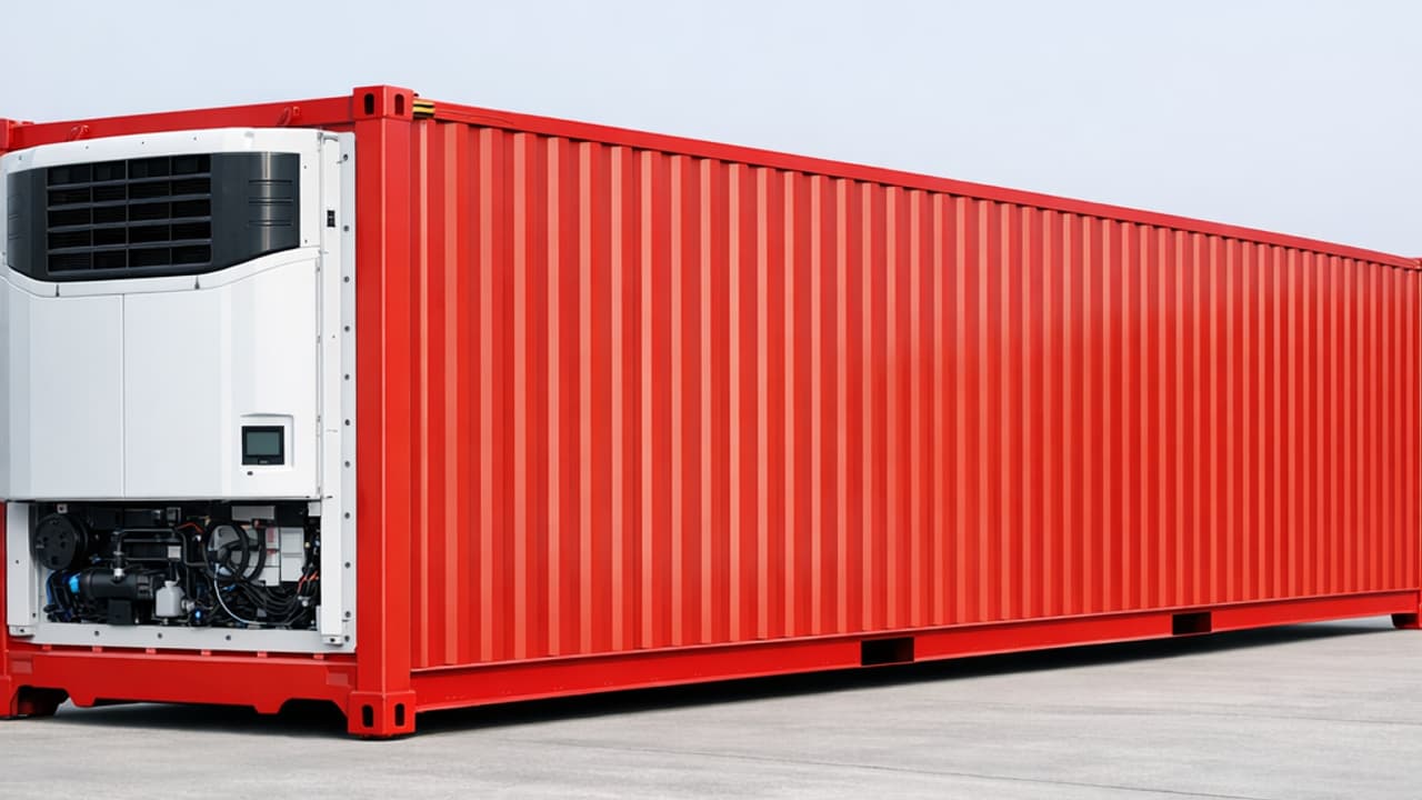 Rood koelcontainer RAL 3020 mobiele koelcel
