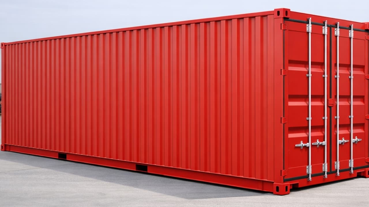 High cube container rood RAL 3020 premium mobiele food truck